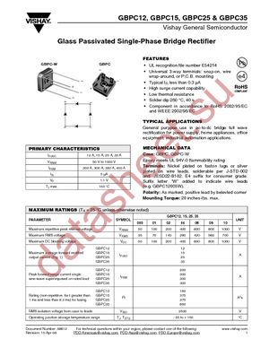 GBPC1201-E4/51 datasheet  